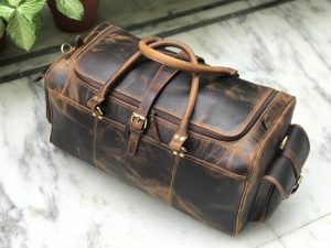 zakara leather weekender bag