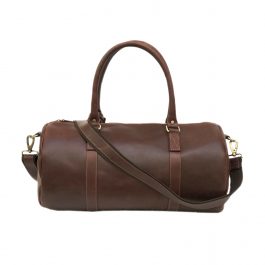 handmade leather duffle bag