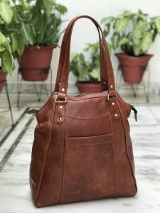 Zakara Leather Large Tote Bag